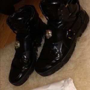 Gucci Swarovski jewel embroidered calfskin shoes